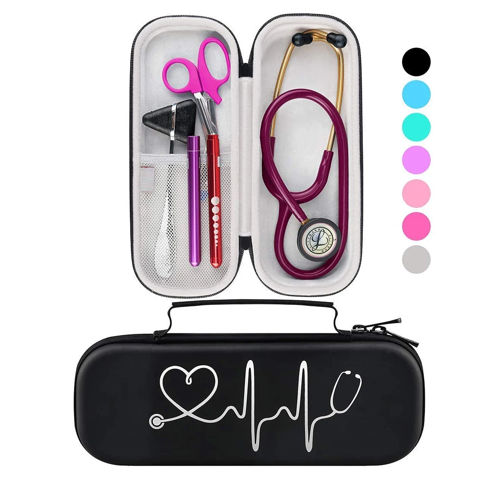 Stethoscope Case for 3M Littmann Classic III, Lightweight II S.E, MDF Deluxe Stethoscopes  Extra Room for Medical accessories