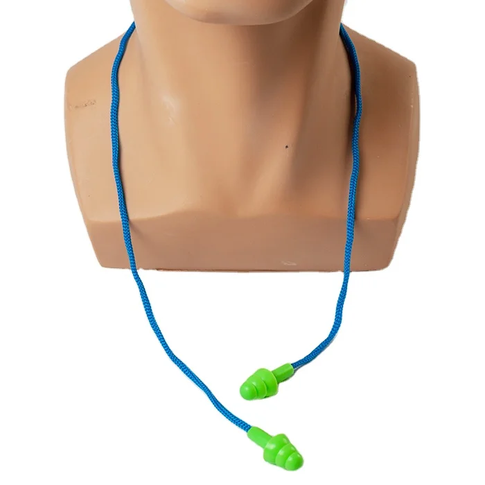 silicone rubber ear plug with rope