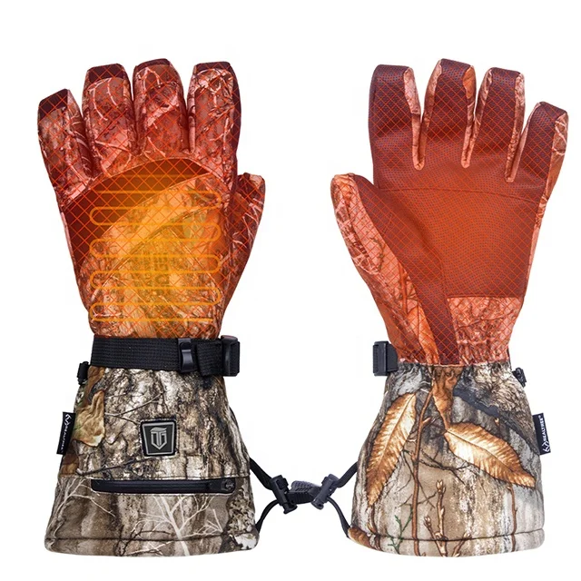 Winter Ski Electric Heated Gloves Rechargeable Battery Snowboard Motorcycle Racing Cycling Waterproof Men Women Leather Logo Prs