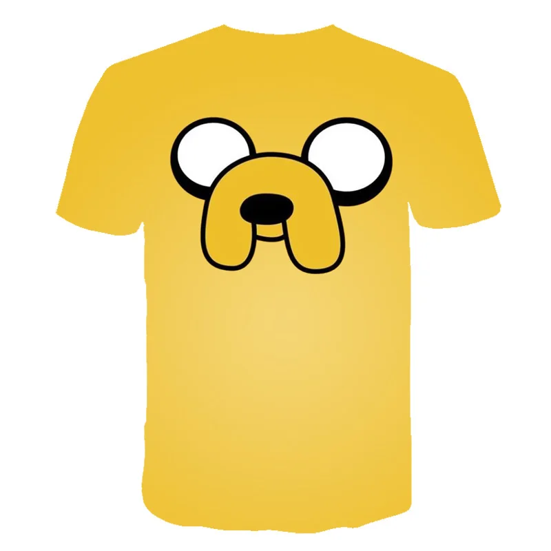 Summer new animation Adventure Time T-Shirt Finn and Jake tshirt man The dog face funny Cartoon 3d print Unisex t shirt men