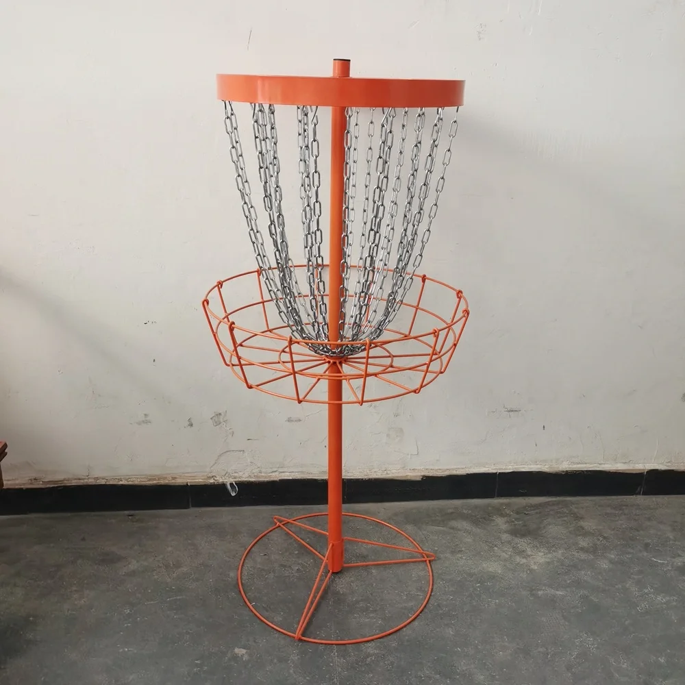 Light Weight Practice Equipment Portable Frisbeed Target Disc Golf Target Disc Golf Baskets With 24 Chains