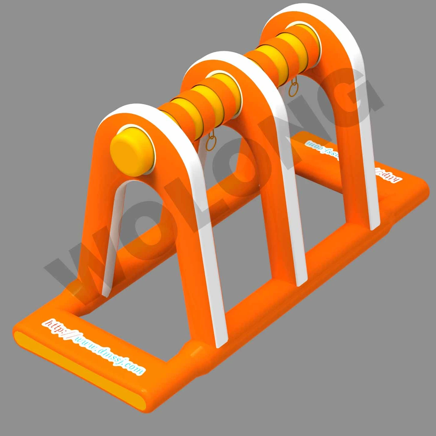 Новый надувной водный парк с препятствиями