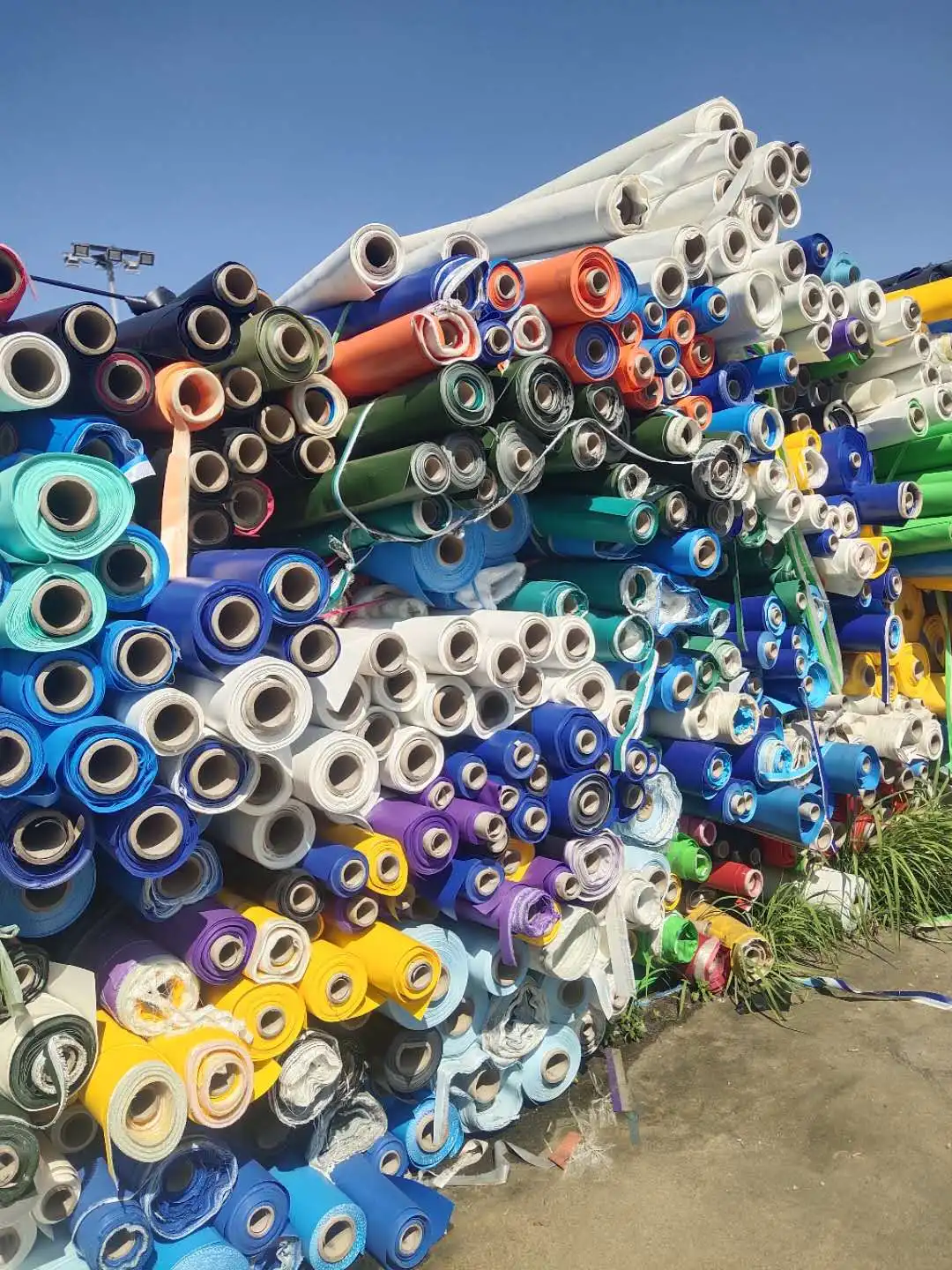 China suppliers Alibaba pvc tent fabric stock lot