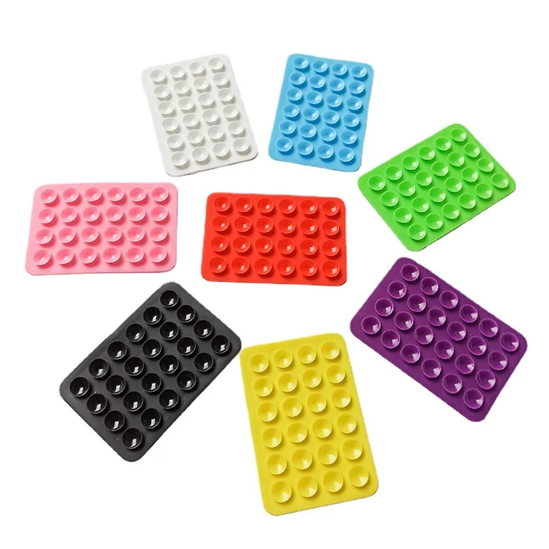 Manufacturers square 24 pieces 12 pieces suction cups single-grain suction cups with adhesive phone stickers