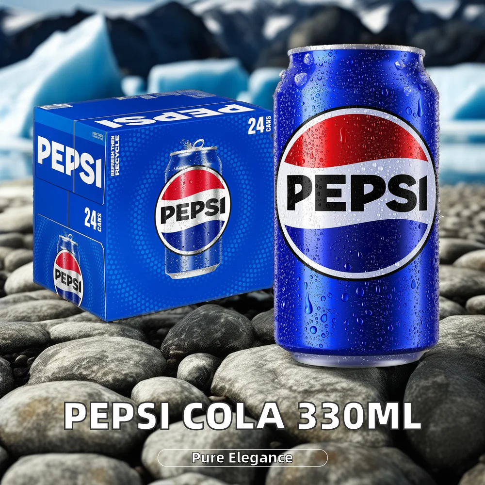 Pepsii Cola Soda Pop 330ml Bottle Low-Fat Sugar-Free Carbonated Fruit Flavored Soft Drink