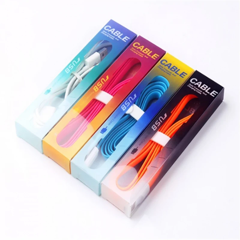 Wholesale Price Cardboard Phone Accessories Data Cable Packing Box Custom Logo Printing Electronic Phone Charger Packaging Box