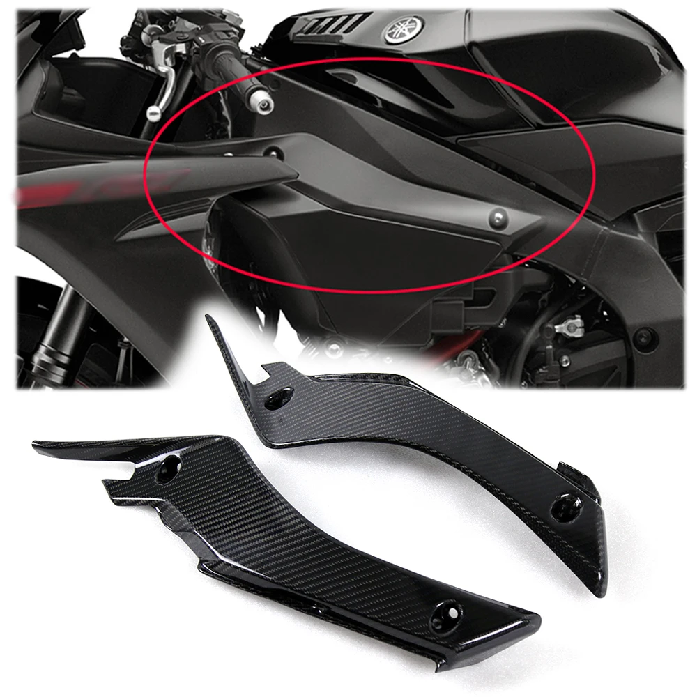 100% Dry Carbon Fiber Motorcycle Modified Upper Frame Covers Side Panels Side Fairings For Yamaha R1 R1M  2015 2016 2017 2018