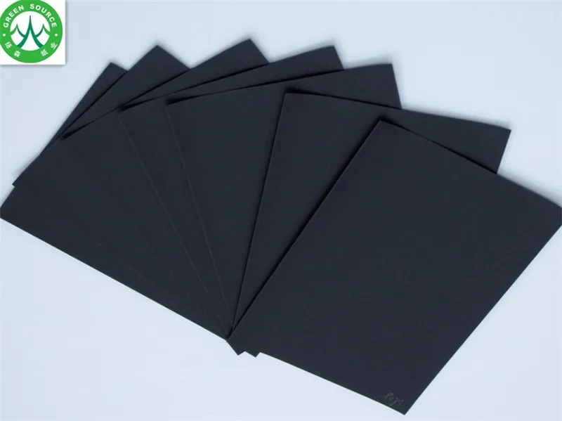 Low Price Solid Paper Black Custom Size Grammage Thick Luxury Black Cardstock Paper for Packaging Box