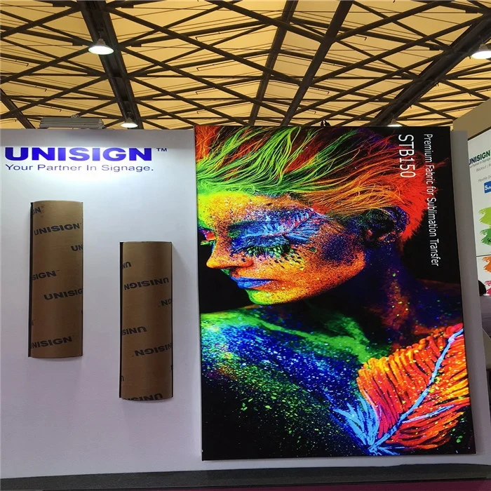 100% полиэстер ткань с подсветкой для сублимации краски непосредственно печать 110gsm 150gsm 190gsm