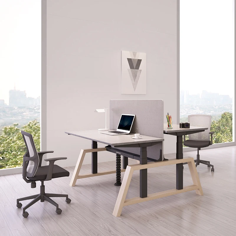 Factory Hot Sales Modern Retanggular Standing Desk Workstation Electric Height Adjustable Table