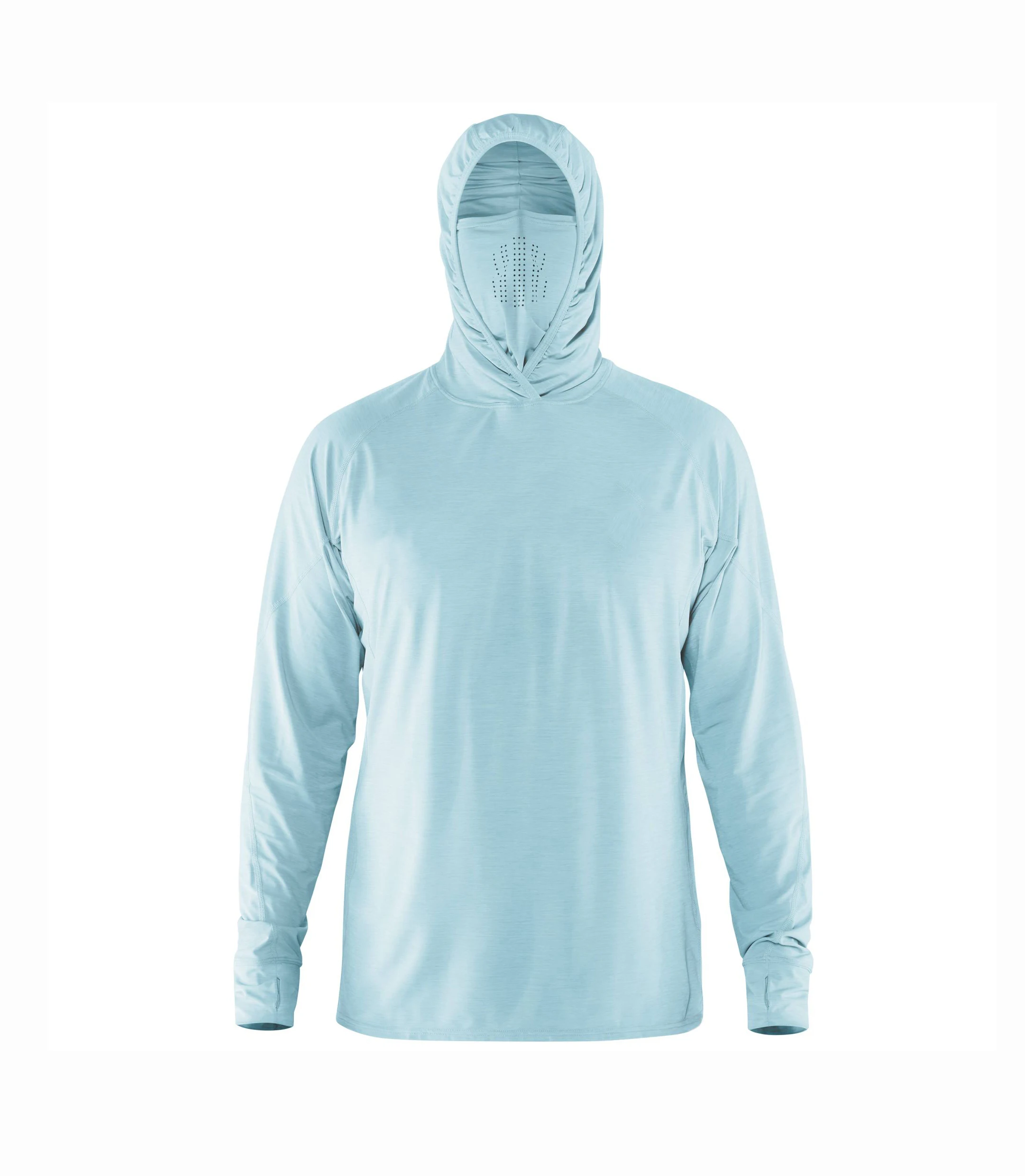 Мужская комбинированная рубашка из полиэстера и спандекса с капюшоном и дышащими отверстиями для шеи