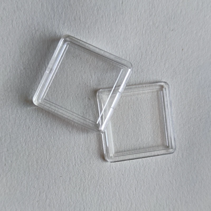 20mm 25mm 30mm Ingot Case Small Plastic Square Capsule Gold Silver bar