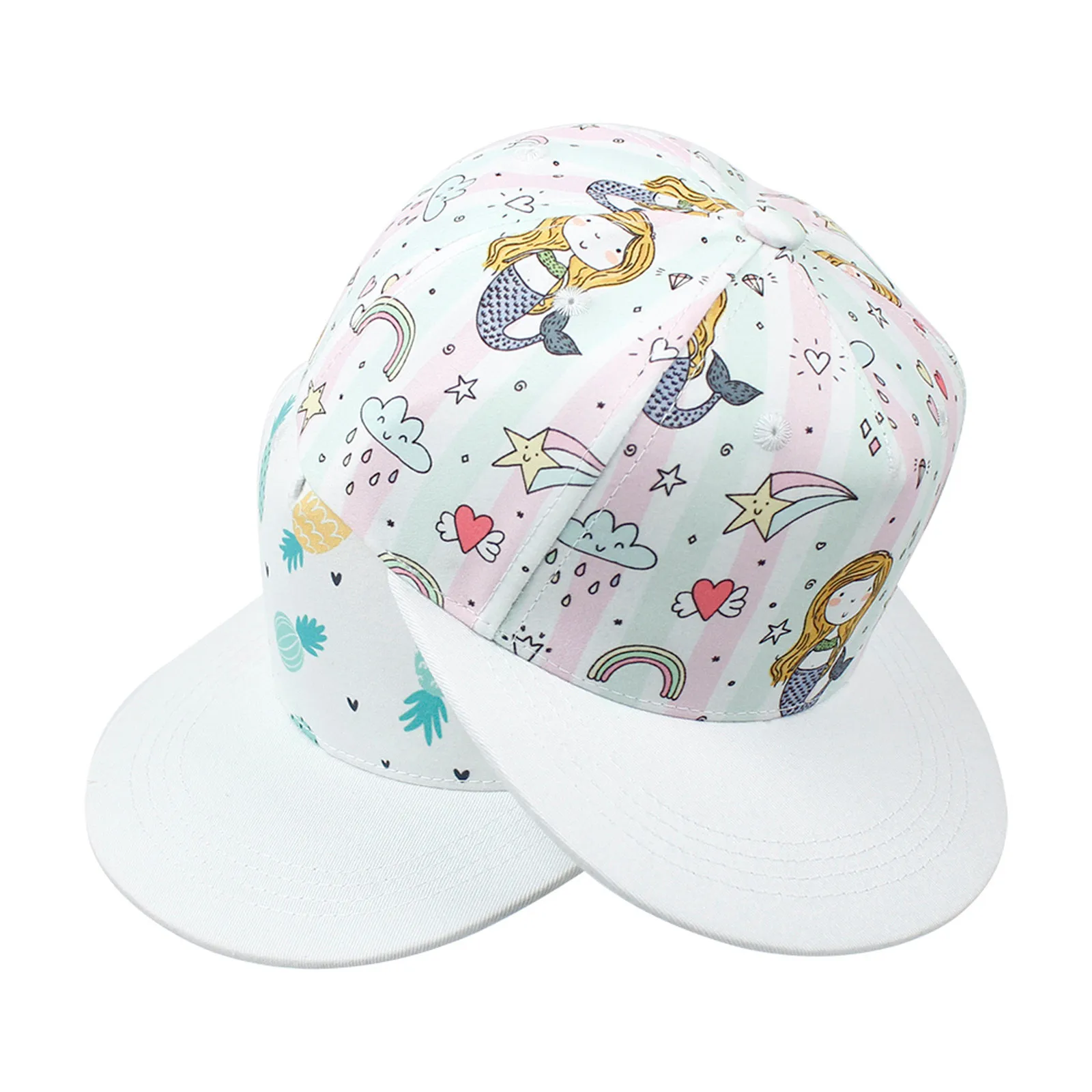 Hat Manufacturer Wholesale Custom 5 Panel Printed Anime Cartoon Baby Infant Snapback Cap For Boy Girl