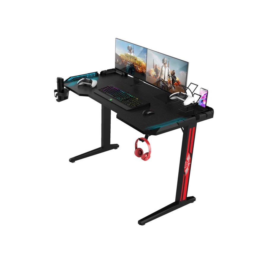 Хит продаж игровой стол для ПК геймеров с RGB компьютерный подстаканником