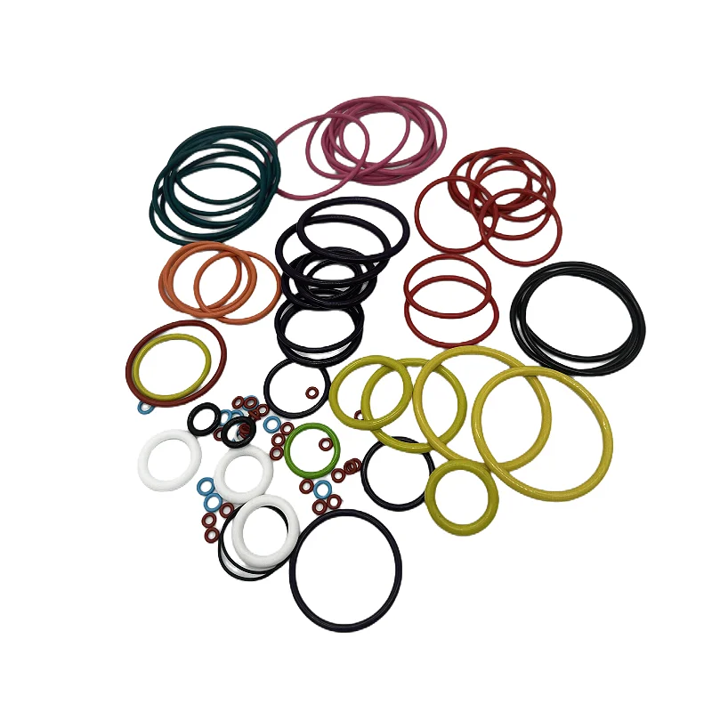 Custom High Precision FPM FFKM HNBR NBR FKM Silicone EPDM O-Ring Seals in Different Colors and Sizes