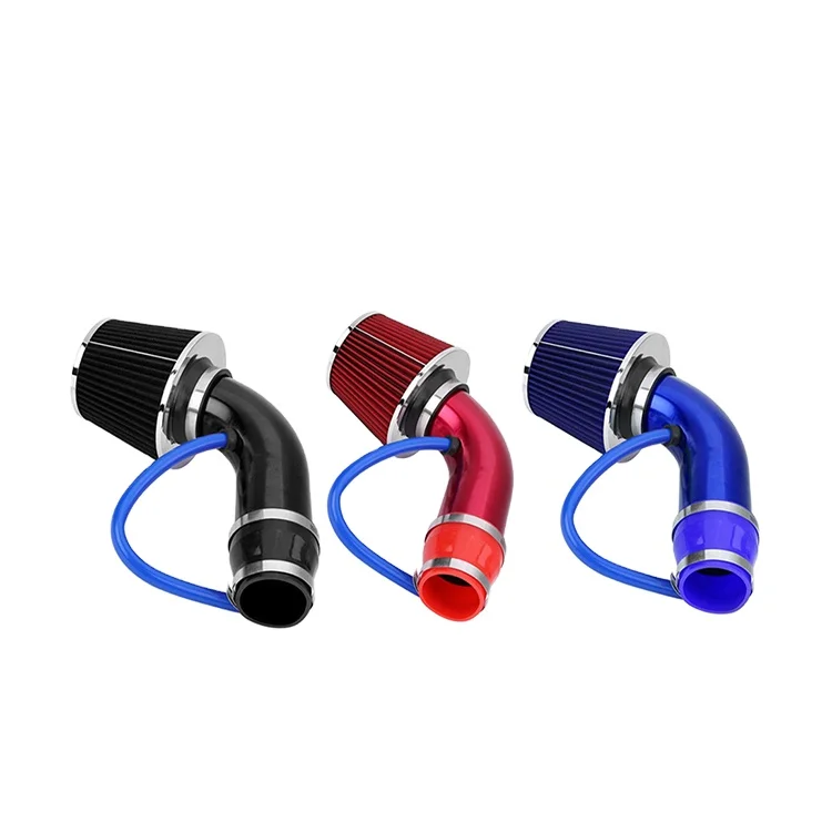 Universal Super Power Flow Intake Pipe Kit Air Filter Cone 76MM Air Intake Pipe Kit