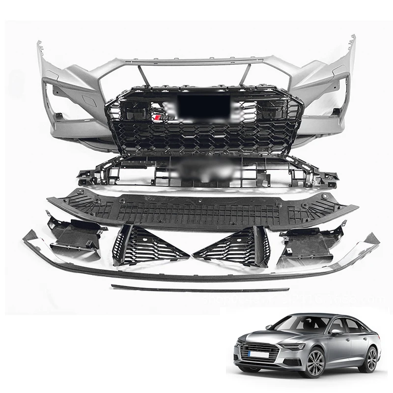 Car Accessories Body Kit Car Front Bumper with fanged front lip For Audi A6 C8 2019-2022