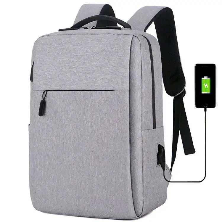 Classic Design Student School Bags Unisex Capacity Leather Office Computer Bag Nylon Anti Theft Custom Laptop Backpack