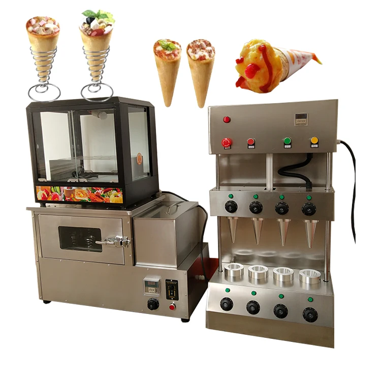 Small Portable Automatic Commercial Waffle Cone Making Pizza Cone Machine Ice Cream Edible Cone Cup Wafer Biscuit Maker Machine