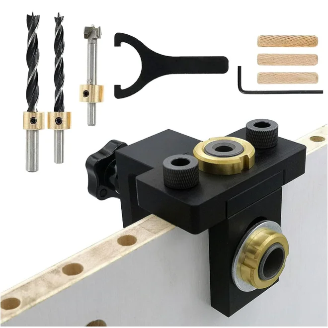 Doweling Jig Drill Kit Drilling Locator Puncher Tools For Woodworking