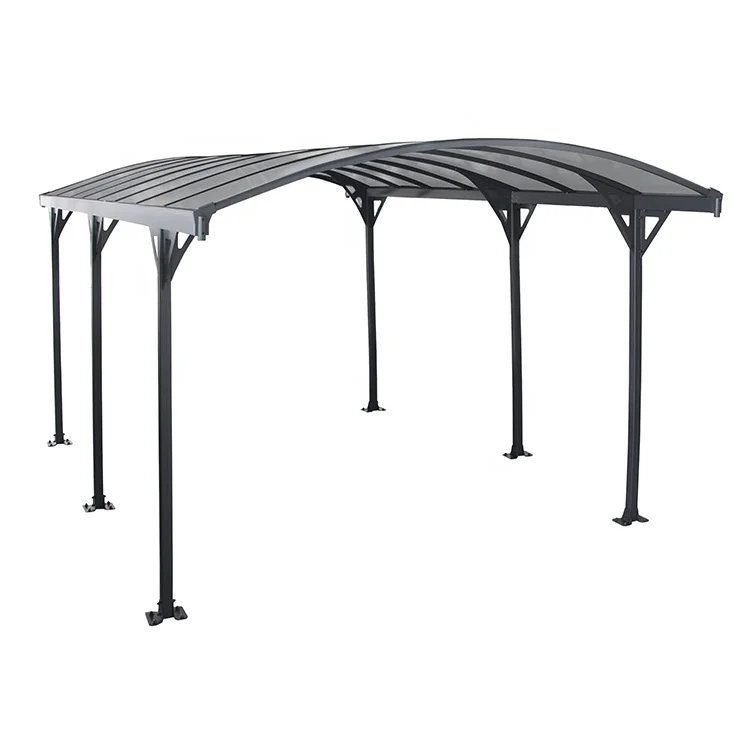 high quality 19*10FT multifunctional car parking shed garage carport with Polycarbonate sheet Roofing factory