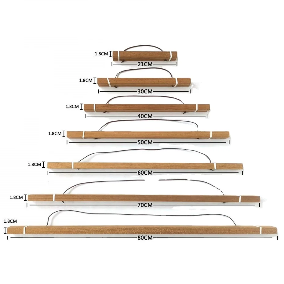 Wooden Magnet Poster Frames Hanger for Canvas Artwork Home Decoration Wood LIDA Painting Frame Environment Friendly Wood Color