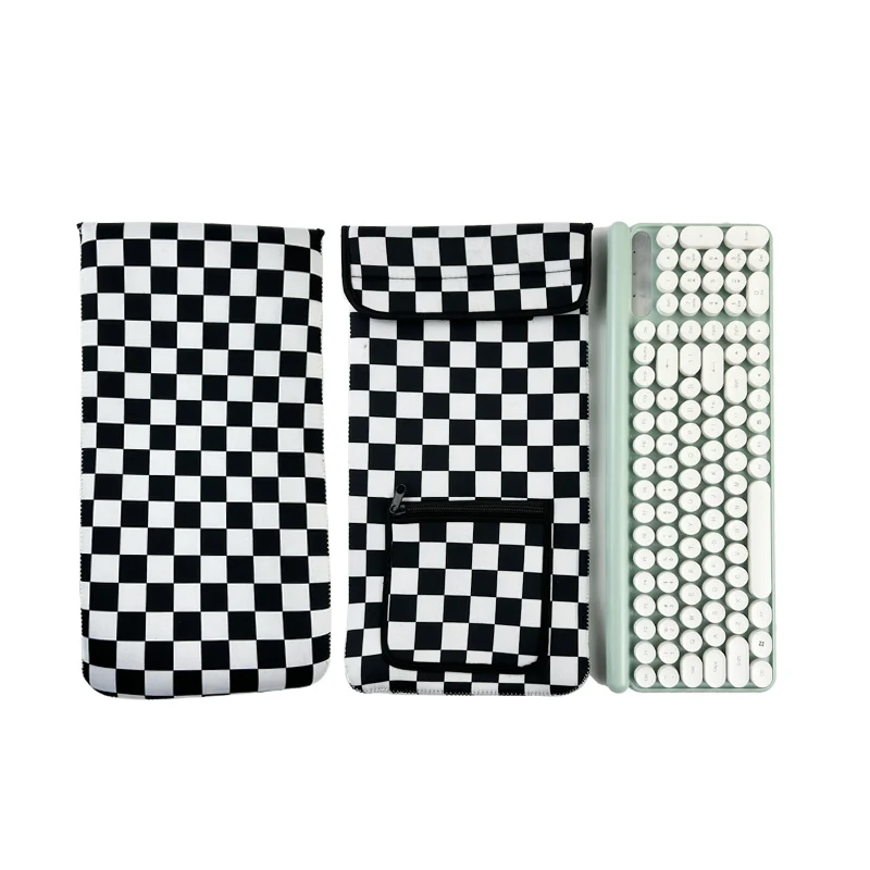 Keyboard Neoprene Sleeve Case with Wireless Mouse Storage & Cable and Charger Pouch