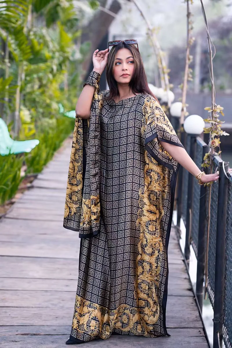 Latest Design Manufacturer Custom Islamic Printed abaya femmes robe musulmane Long Modest Dress Modesty Abaya Coat For festival