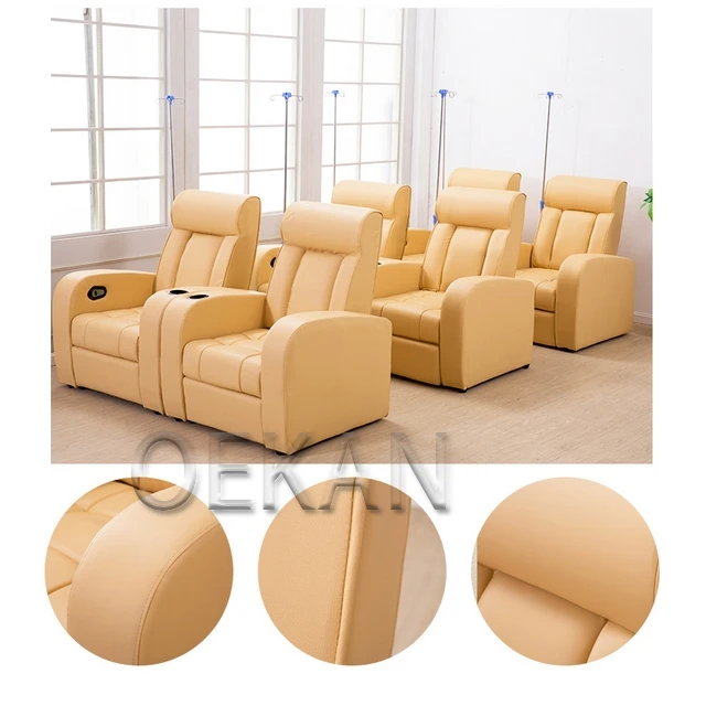 Comfortable Ergonomic Design Medical Patient Transfusion Chair pu leather sofa chair
