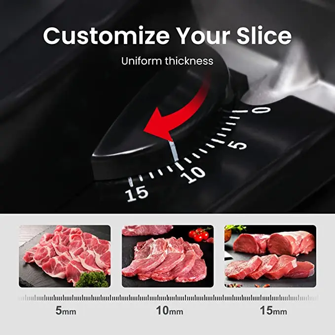 Бытовая ломтерезка для мяса 1/4 л.с. 180 Вт электрическая пищевая с 7 5