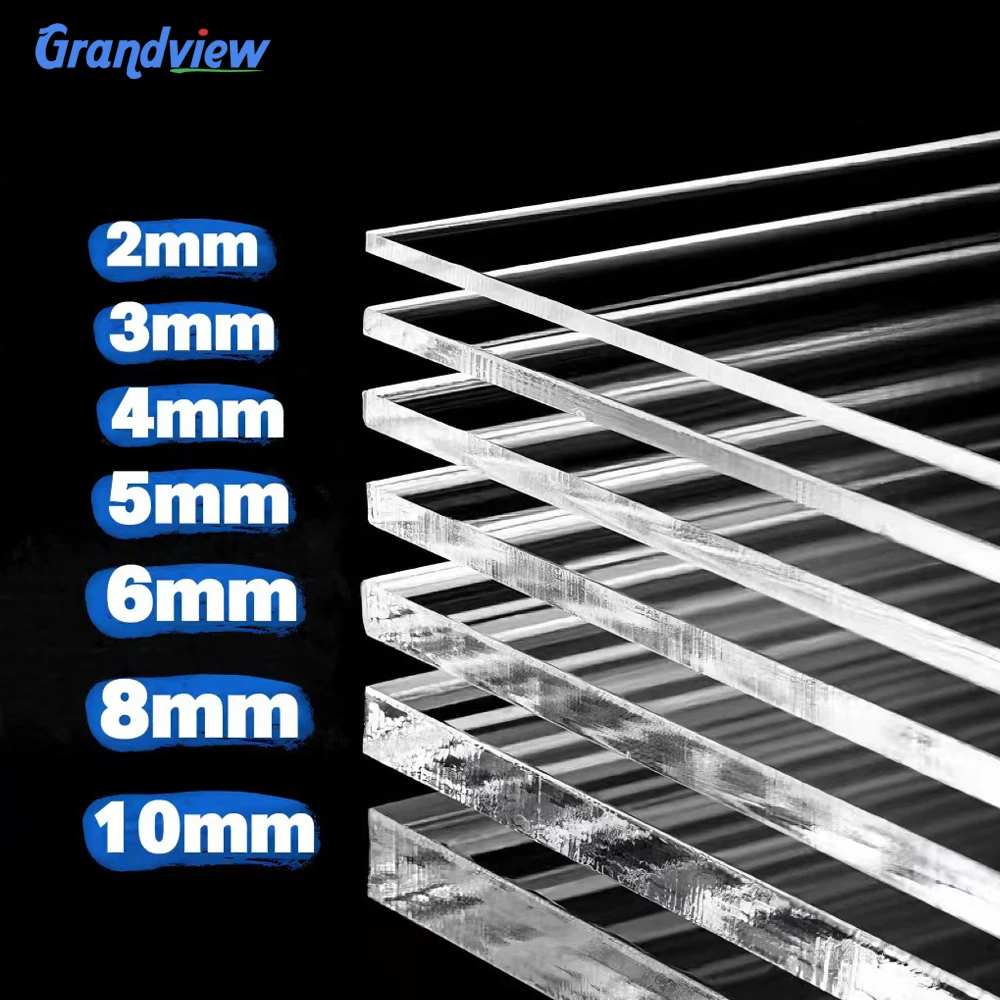Grandview Cast Acrylic Sheet 5mm Clear 4ft x 6ft Acrylic Sheet Ultra Thin Clear Acrylic Plexiglass Sheet