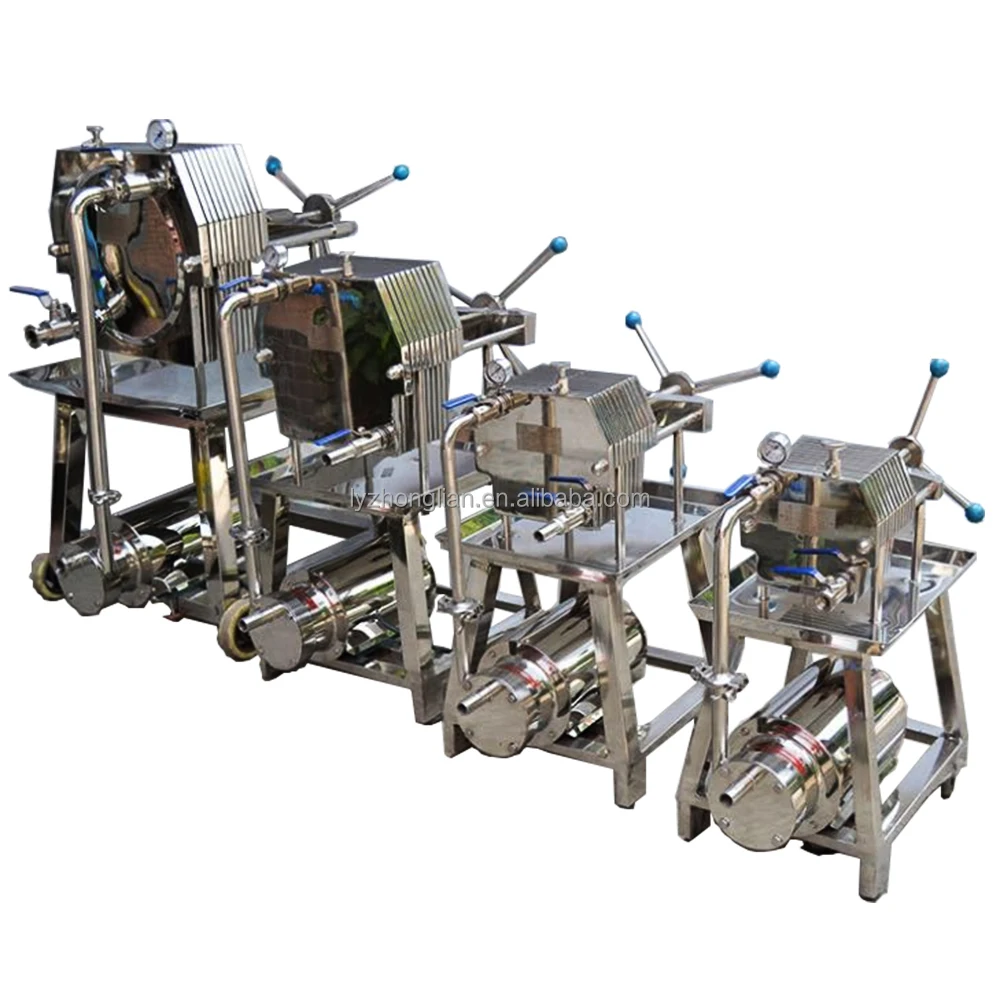 Best Stainless Steel Food Grade Plate and Frame filter press for wine oil milk filtration