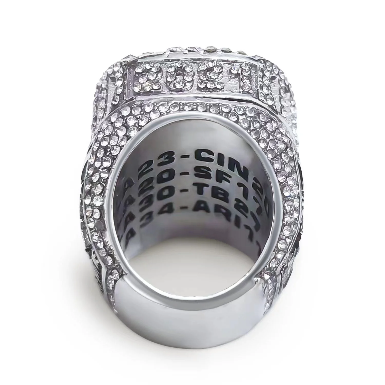 The  Newest 2022 Los Angels Rams Official Championship Rings with opened ring top and  custom sports rings for men