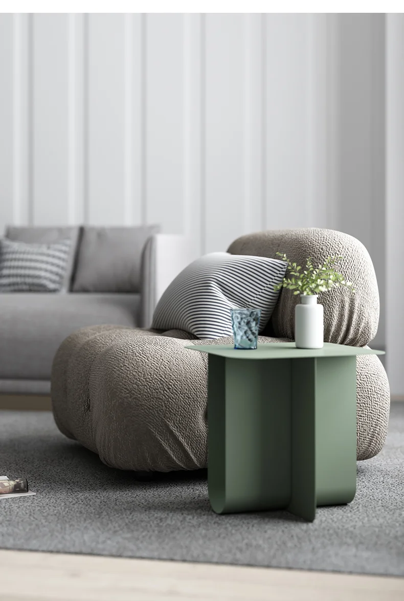 Белые квадратные столы металлические журнальные столики с хранилищем для спальни боковой