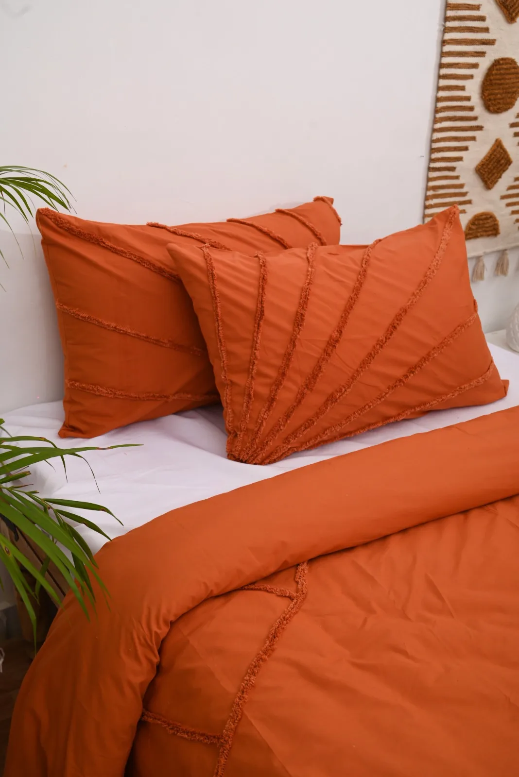 100% Organic Cotton Duvet Cover Direct Factory Cheap Price Luxury Tufted Embroidery Pattern Cooling Lightweight Best Quality