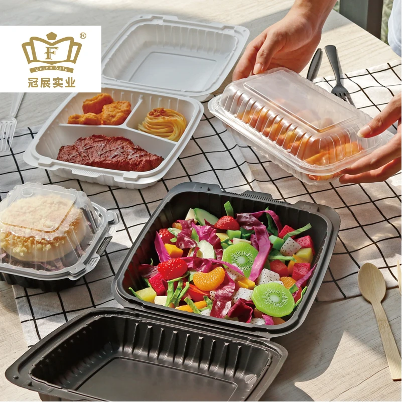 to go boxes food storage container microwave safe hinged lid plastic containers sturdy heavy duty reusable meal prep lunch box