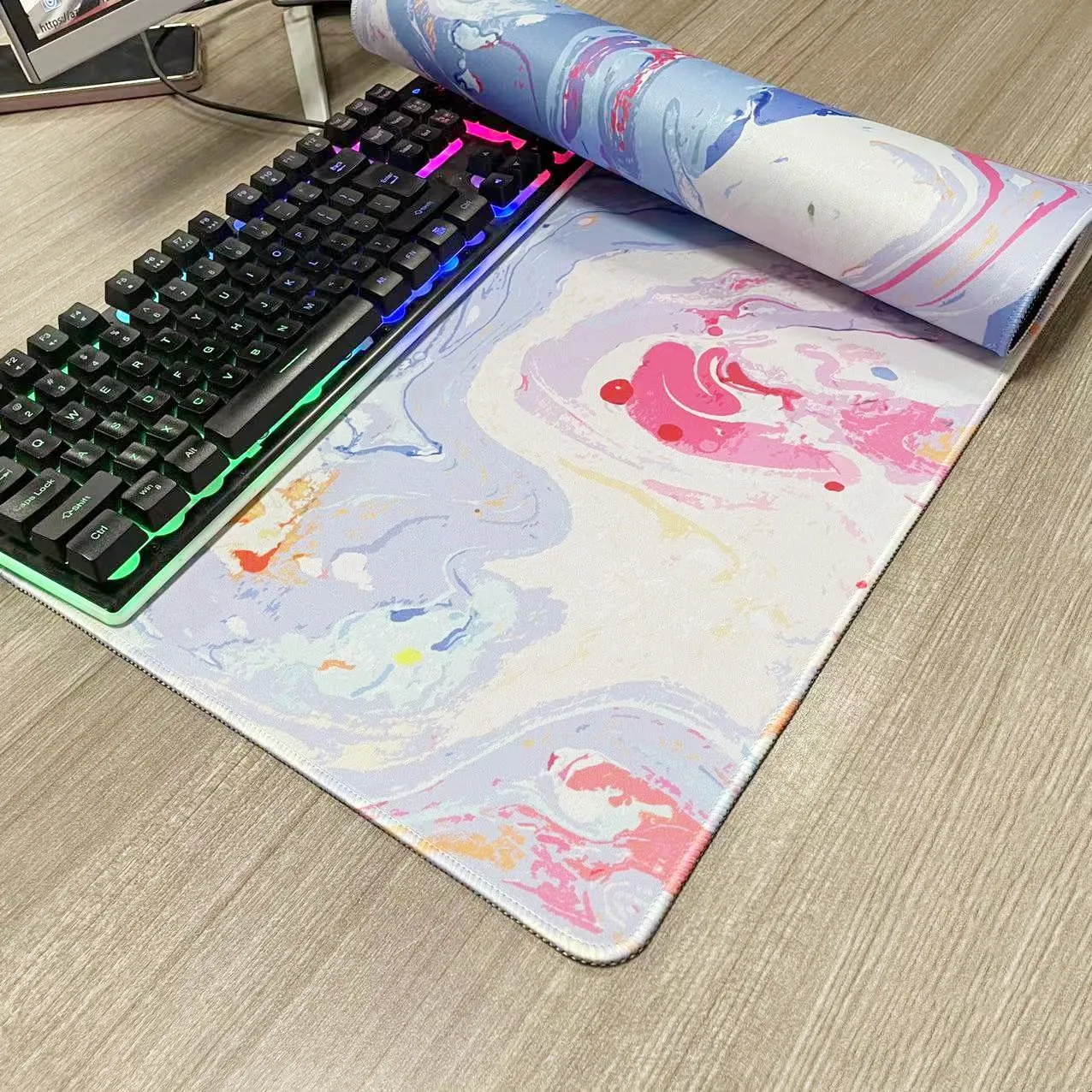 Custom Electric Student Writing Office Computer Table Pad Custom Factory cartoon Gaming Mouse Pads for OEM ODM with Edging Pac
