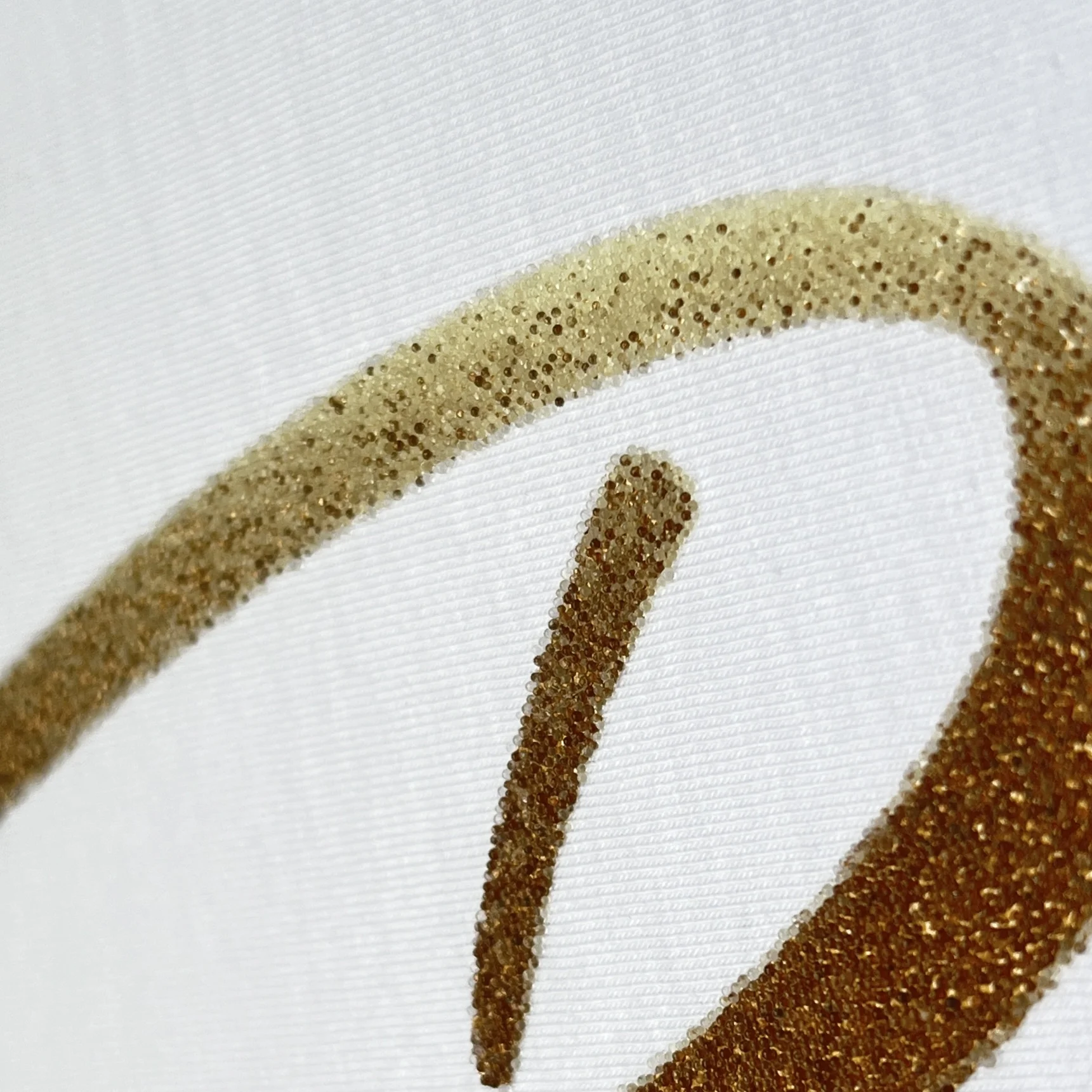 Factory-Direct Customized Caviar Beads Heat Transfer Glitter Patch for T-Shirts Loop Fold Clothing Label