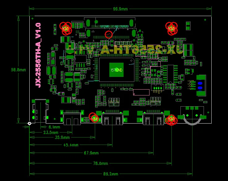 
JX-2556TH-A LCD portable monitor eDP screen controller board with 2*HD & TypeC for power supply thickness is 5mm key inside 