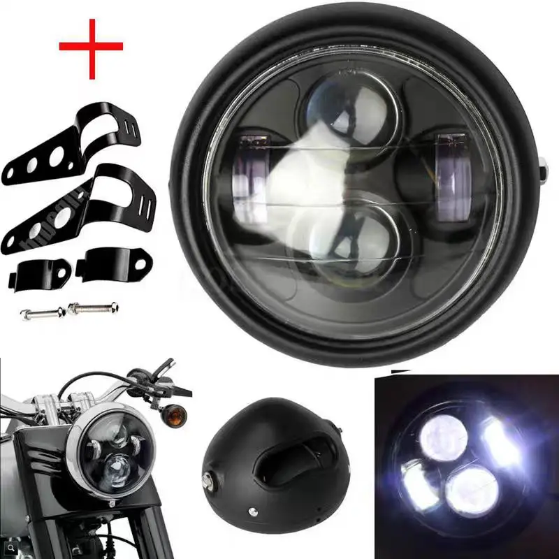Customizable ultra bright 4 bulbs motorcycle headlights LED front light for Off-road electric bike