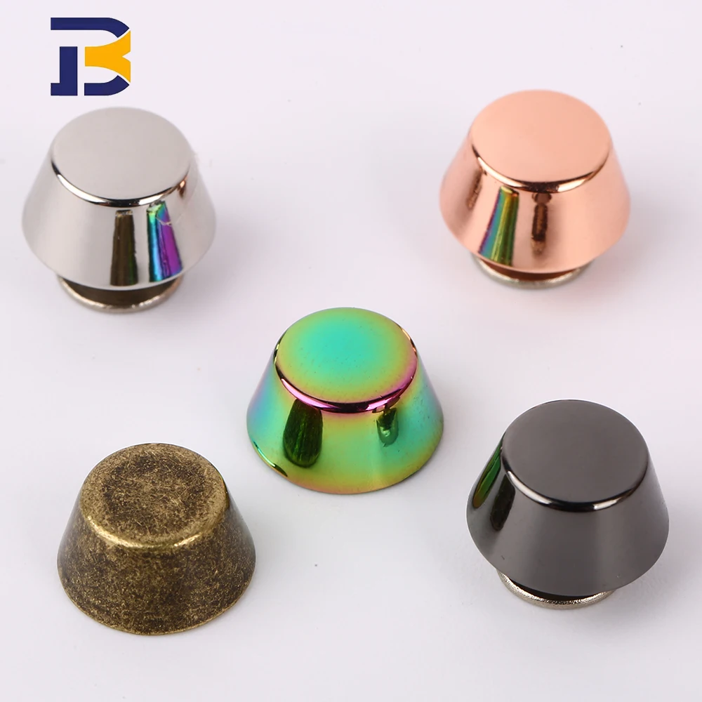 Zinc alloy casting hardware luggage accessories metal zipper rope end plug rainbow decoration