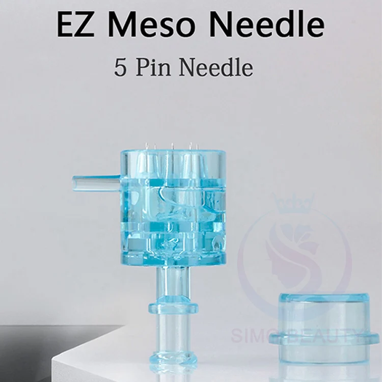 EZ Meso Gun 5 Pin Disposable Meso Needle for Hyaluronic Acid Injection Targeting Face Head Anti-Aging & Weight Loss US Plug