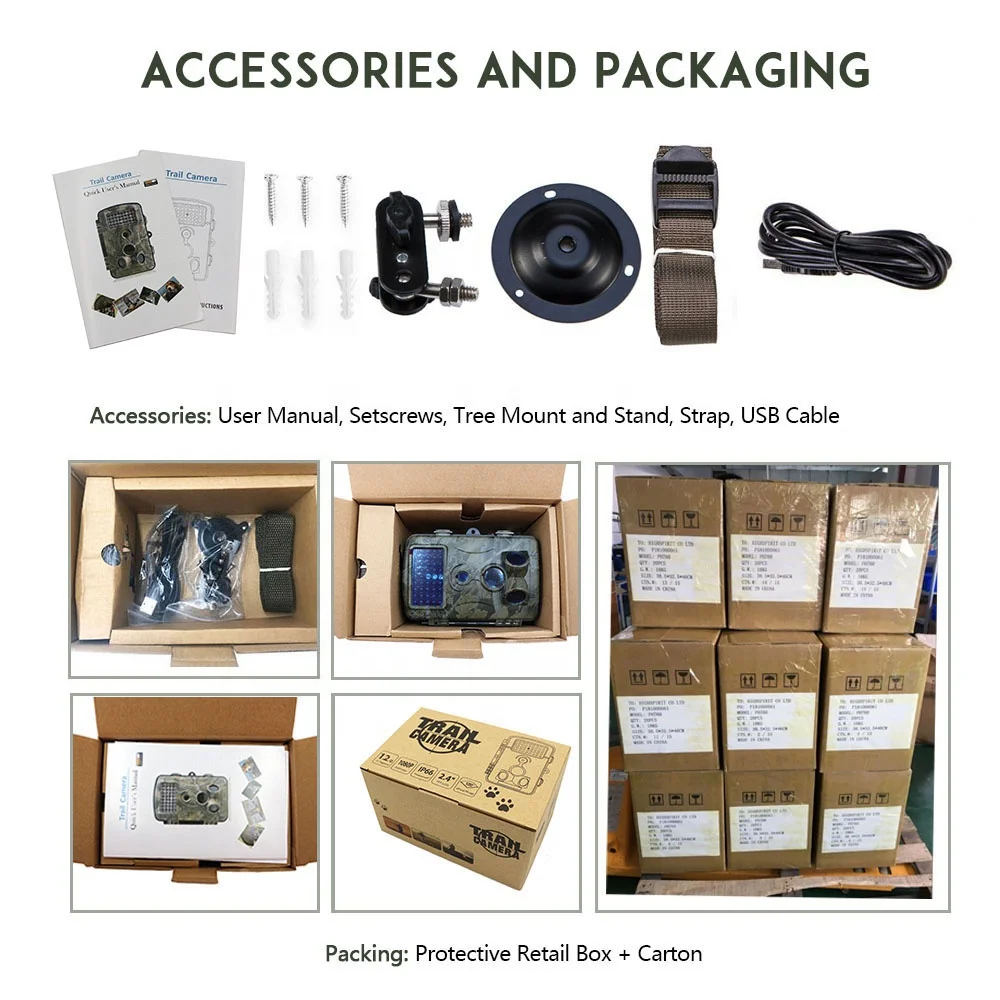 Trail Camera 120 Degree Wide Angle Detection Game Hunting Camera 12MP 1080P Wildlife Camera for Wildlife Farm and Home Security