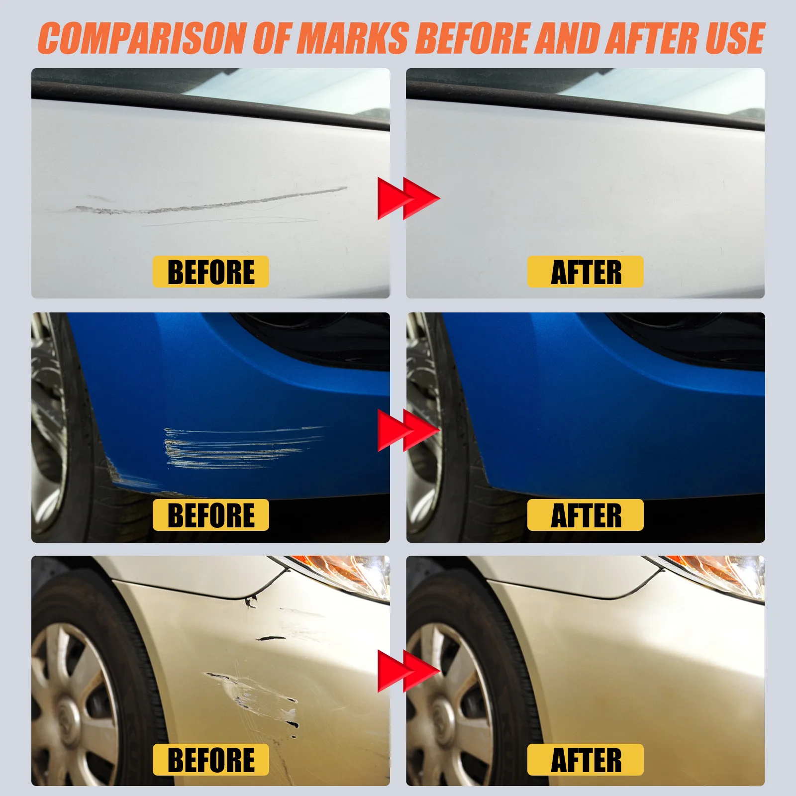 Homonth High Quality Easy Repair Polish Kit Nano Car Scratch Remover Polish Paint Restorer Spray Multi-Purpose Car Cleaning