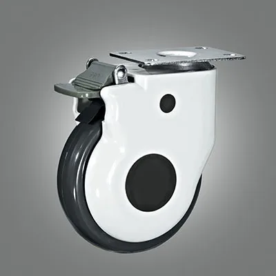 125mm  Swivel Threaded Stem Hospital Bed Caster TPR Wheels