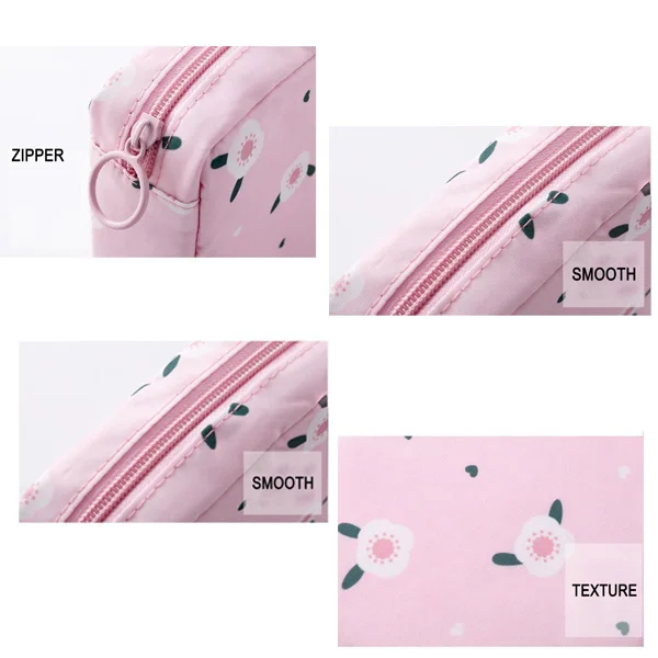 Fashion New Portable Mini cosmetic pouch travel Small Bag for female cute tampon storage Girl Sanitary Napkin pad makeup bag