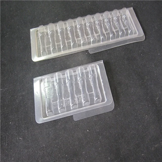 Disposable White Medical Vial Blister Tray packing Plastic Vaccine Tray