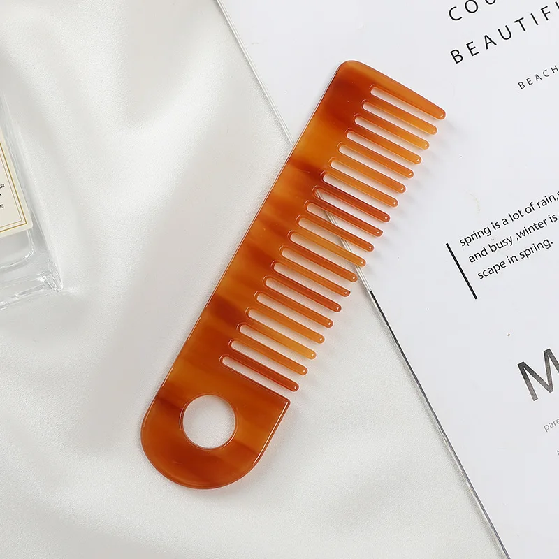 Новая мода пластина из уксусной кислоты парикмахерская расческа изысканный цвет мраморный узор аксессуары для волос Антистатическая женские