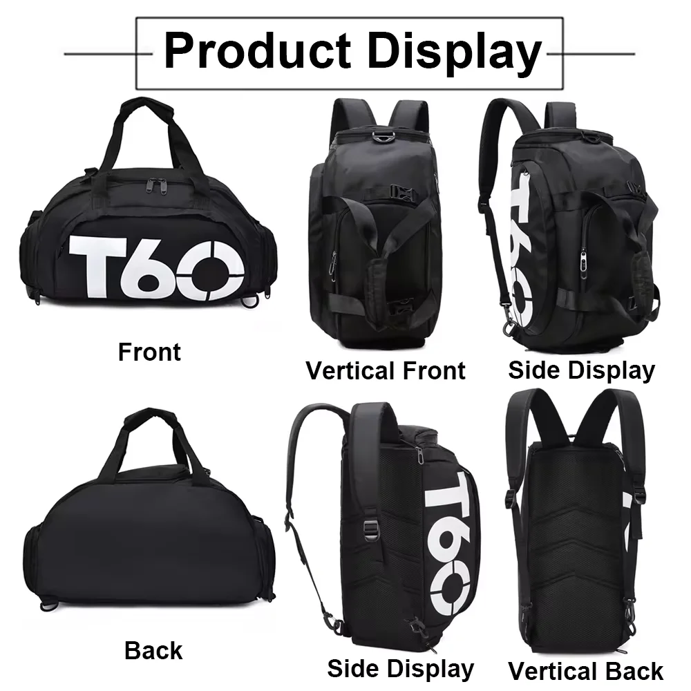 2024 New YCH Custom Nylon Portable Durable Travel Bag for Gym Exercise Waterproof Fabric Gym Bag with Branded Logo Duffle Bag