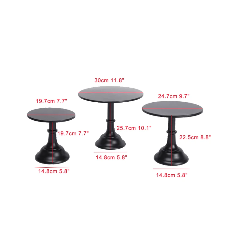 
Wholesale Hot Wedding Party Supplies Pink Blue Black Iron Cake Table Dessert Stand set 